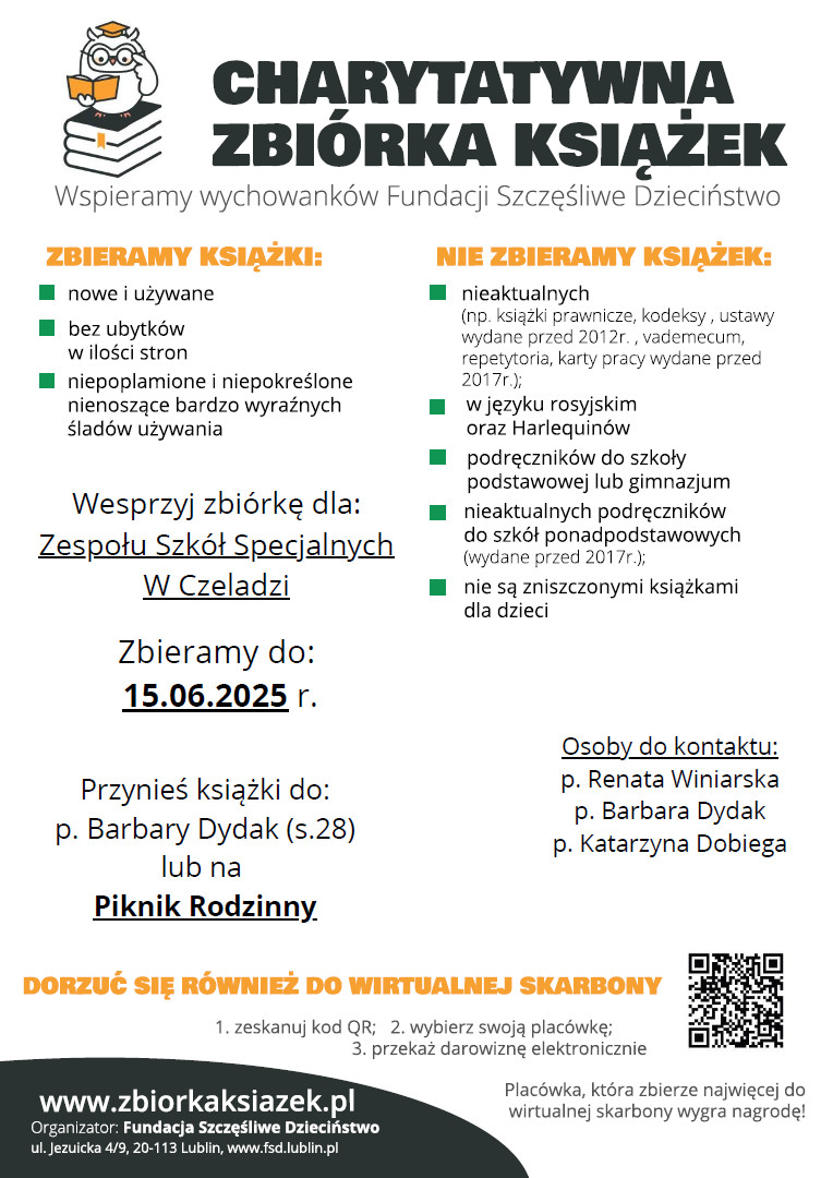 Zapraszamy Wszystkich do udziału w naszej szkolnej akcji